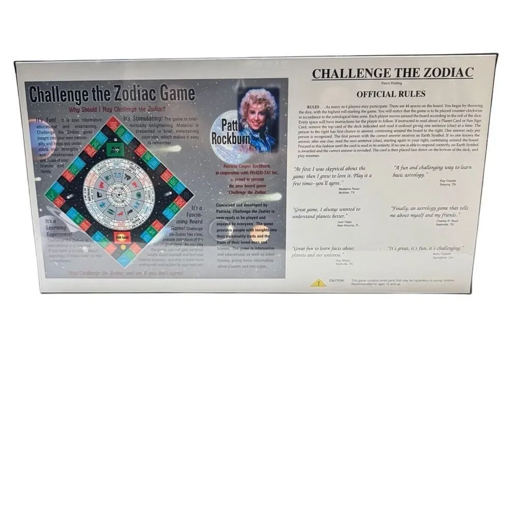 Challenge the Zodiac Board Game by Patricia Rockburn - New / Sealed